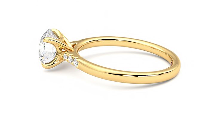 Taylor & Hart Lissome Round Engagement Ring 360 degree image 20
