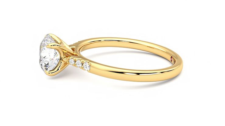Taylor & Hart Lissome Round Engagement Ring 360 degree image 21