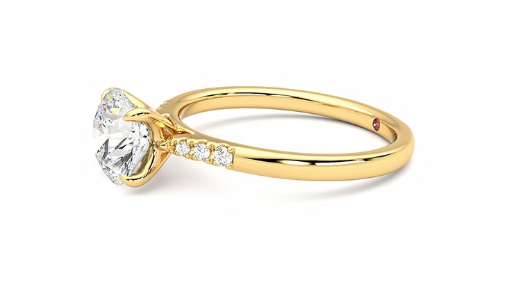 Taylor & Hart Lissome Round Engagement Ring 360 degree image 22