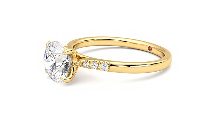 Taylor & Hart Lissome Round Engagement Ring 360 degree image 23