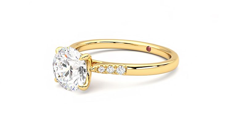 Taylor & Hart Lissome Round Engagement Ring 360 degree image 24