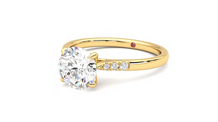 Taylor & Hart Lissome Round Engagement Ring 360 degree image 25