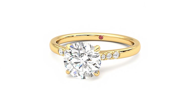 Taylor & Hart Lissome Round Engagement Ring 360 degree image 27
