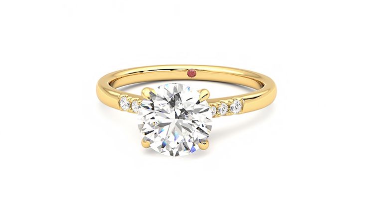 Taylor & Hart Lissome Round Engagement Ring 360 degree image 28