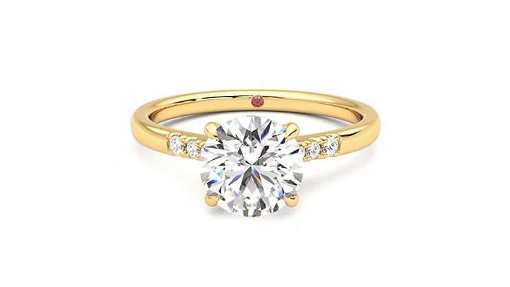 Taylor & Hart Lissome Round Engagement Ring 360 degree image 29