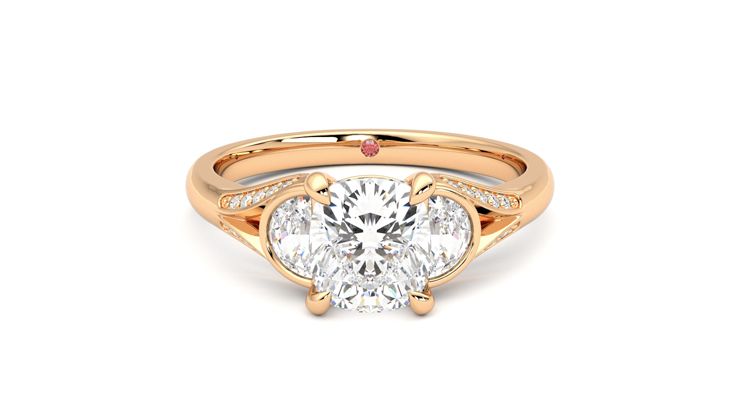 Taylor & Hart Luna Cushion Engagement Ring 360 degree image 0