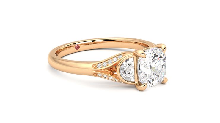 Taylor & Hart Luna Cushion Engagement Ring 360 degree image 6