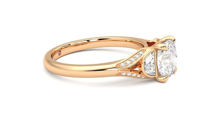 Taylor & Hart Luna Cushion Engagement Ring 360 degree image 8
