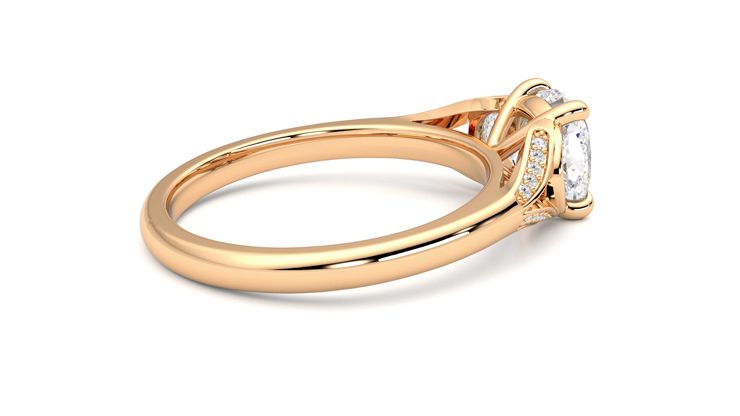 Taylor & Hart Luna Cushion Engagement Ring 360 degree image 11