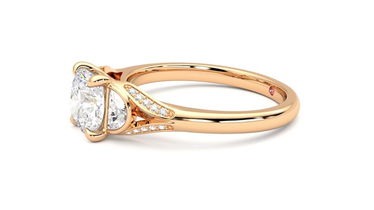 Taylor & Hart Luna Cushion Engagement Ring 360 degree image 22