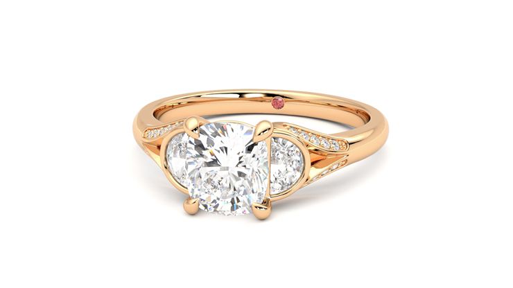Taylor & Hart Luna Cushion Engagement Ring 360 degree image 27