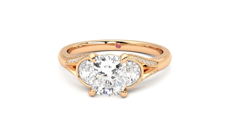 Taylor & Hart Luna Cushion Engagement Ring 360 degree image 28