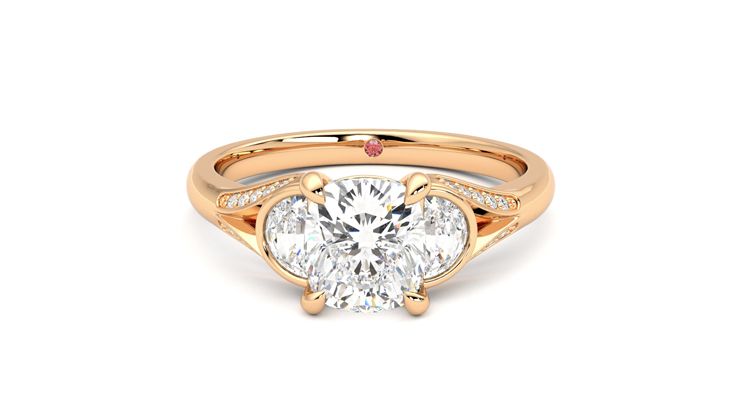 Taylor & Hart Luna Cushion Engagement Ring 360 degree image 29