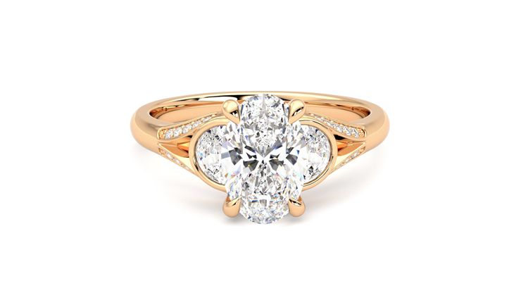 Taylor & Hart Luna Oval Engagement Ring 360 degree image 1