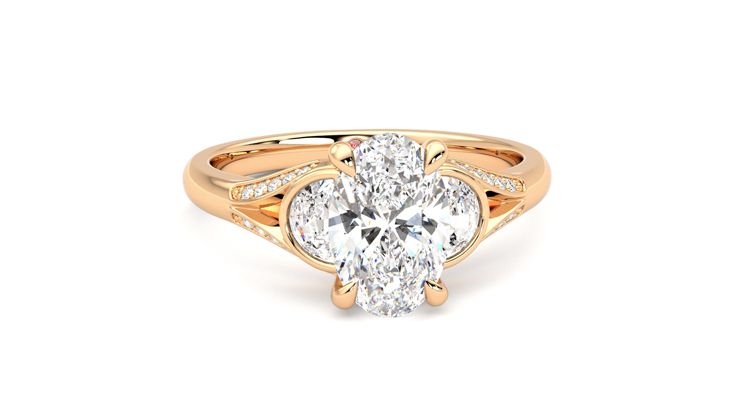 Taylor & Hart Luna Oval Engagement Ring 360 degree image 2