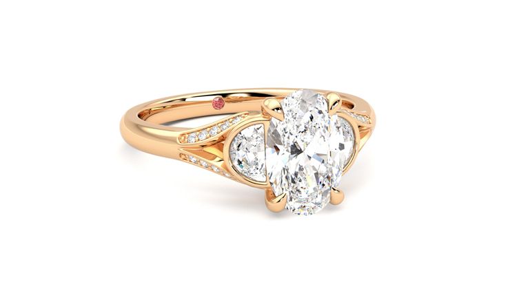 Taylor & Hart Luna Oval Engagement Ring 360 degree image 4