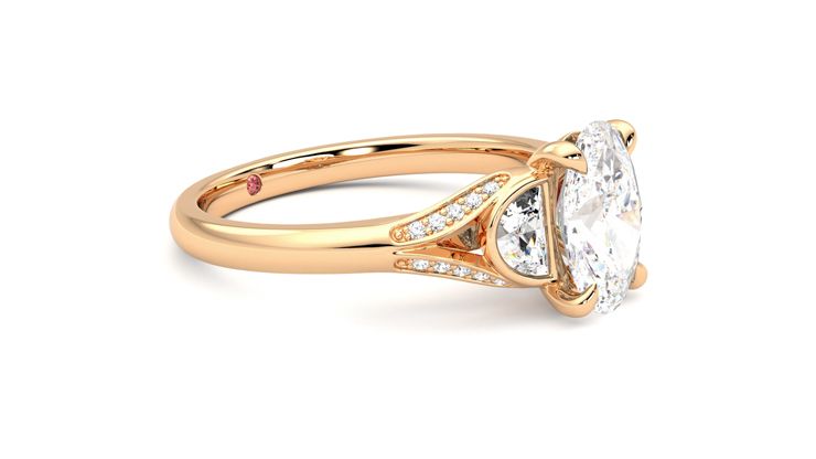 Taylor & Hart Luna Oval Engagement Ring 360 degree image 7