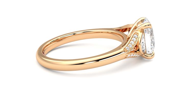Taylor & Hart Luna Oval Engagement Ring 360 degree image 10
