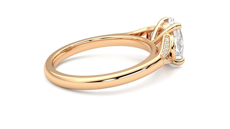 Taylor & Hart Luna Oval Engagement Ring 360 degree image 11
