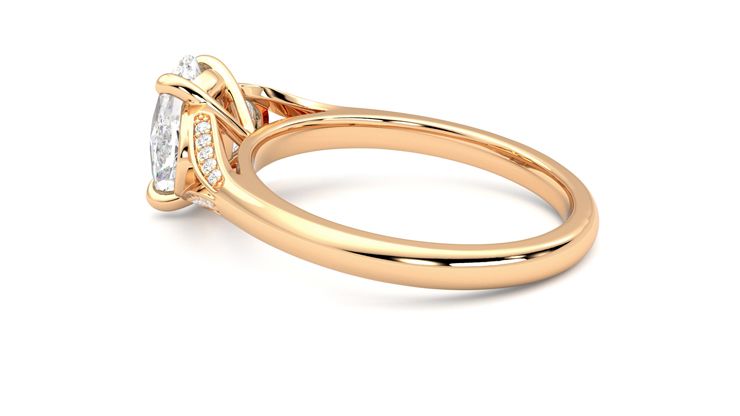 Taylor & Hart Luna Oval Engagement Ring 360 degree image 19