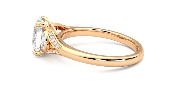 Taylor & Hart Luna Oval Engagement Ring 360 degree image 20
