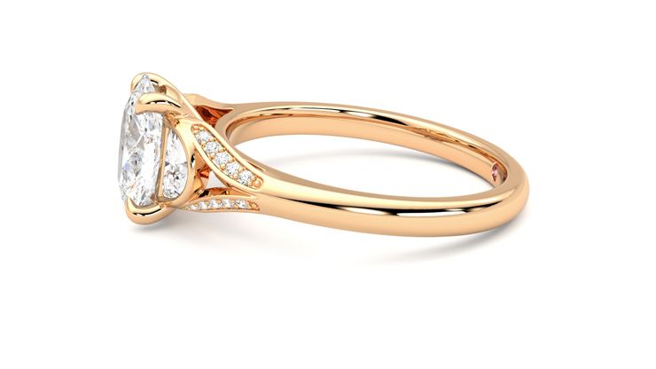 Taylor & Hart Luna Oval Engagement Ring 360 degree image 21