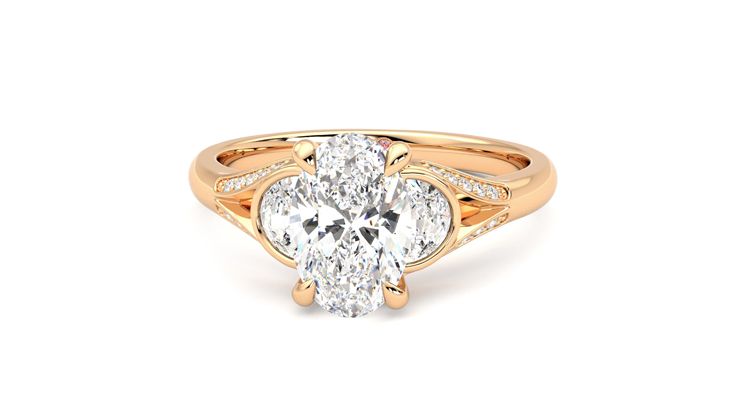 Taylor & Hart Luna Oval Engagement Ring 360 degree image 28