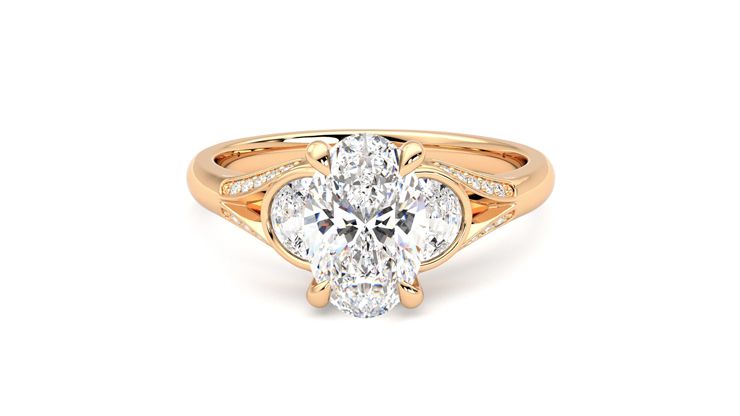 Taylor & Hart Luna Oval Engagement Ring 360 degree image 29