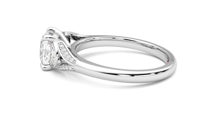 Taylor & Hart Luna Cushion Engagement Ring 360 degree image 20