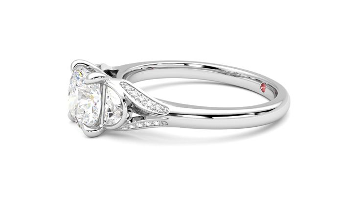 Taylor & Hart Luna Cushion Engagement Ring 360 degree image 22