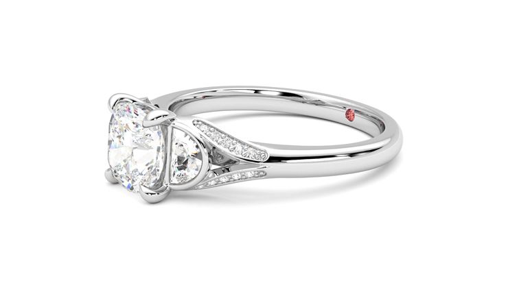 Taylor & Hart Luna Cushion Engagement Ring 360 degree image 23