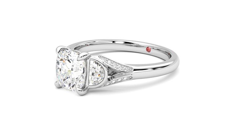 Taylor & Hart Luna Cushion Engagement Ring 360 degree image 24