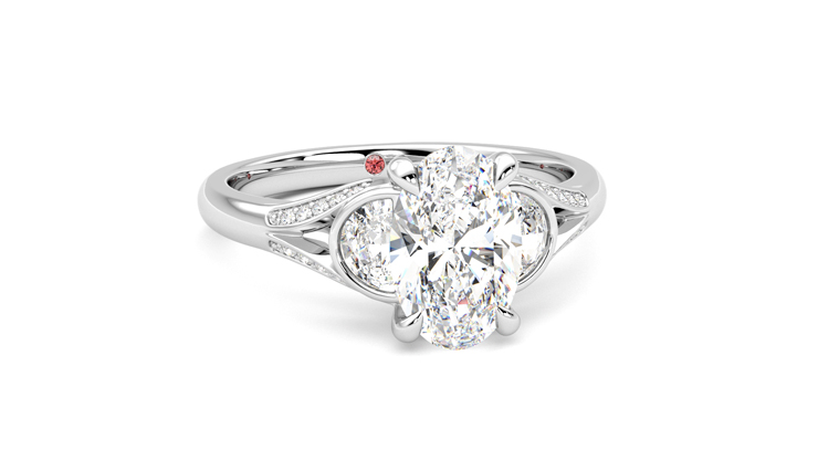 Taylor & Hart Luna Oval Engagement Ring 360 degree image 3