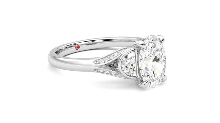Taylor & Hart Luna Oval Engagement Ring 360 degree image 6