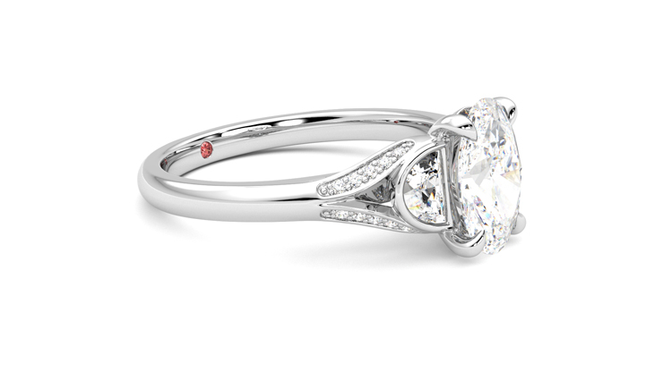 Taylor & Hart Luna Oval Engagement Ring 360 degree image 7