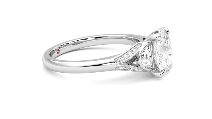 Taylor & Hart Luna Oval Engagement Ring 360 degree image 8