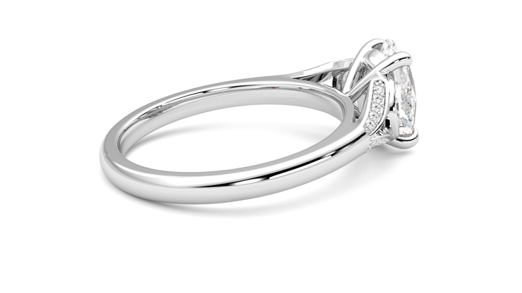 Taylor & Hart Luna Oval Engagement Ring 360 degree image 11
