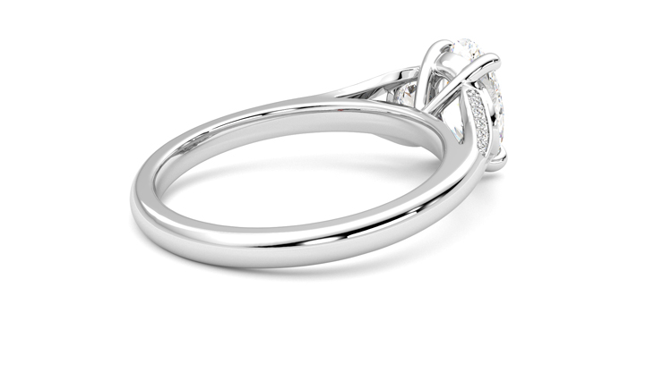 Taylor & Hart Luna Oval Engagement Ring 360 degree image 12