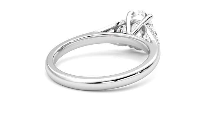 Taylor & Hart Luna Oval Engagement Ring 360 degree image 13