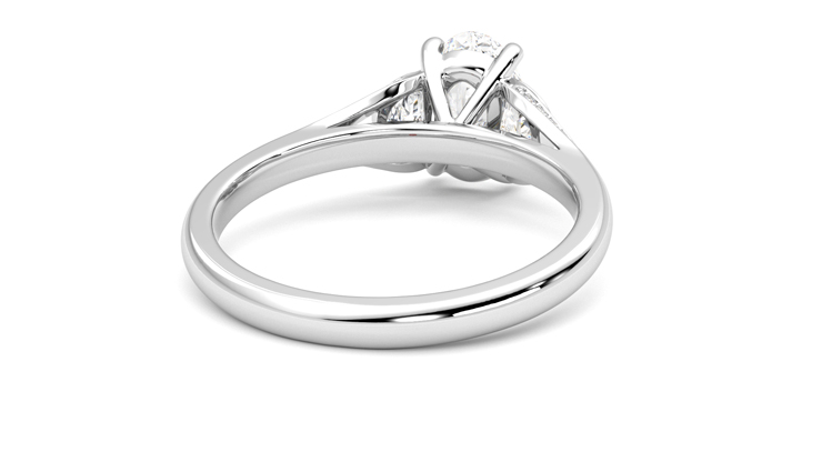 Taylor & Hart Luna Oval Engagement Ring 360 degree image 14