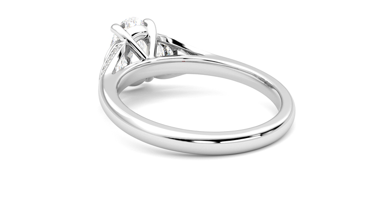 Taylor & Hart Luna Oval Engagement Ring 360 degree image 17