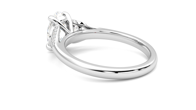 Taylor & Hart Luna Oval Engagement Ring 360 degree image 18