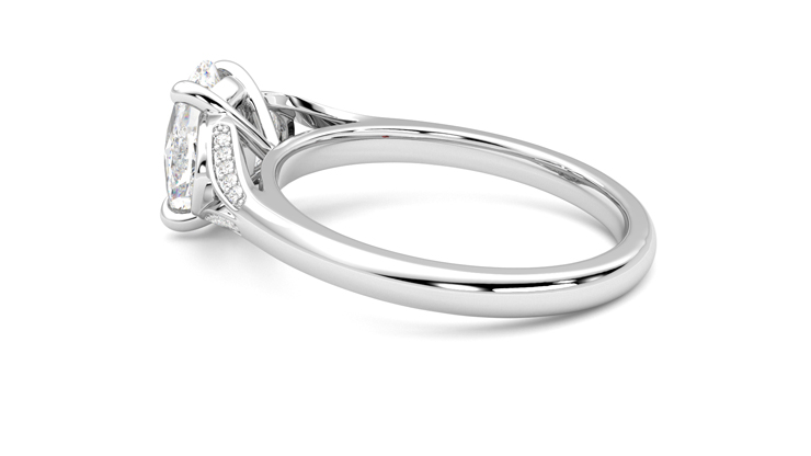 Taylor & Hart Luna Oval Engagement Ring 360 degree image 19