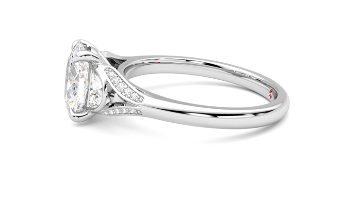 Taylor & Hart Luna Oval Engagement Ring 360 degree image 21