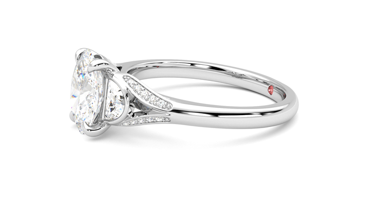 Taylor & Hart Luna Oval Engagement Ring 360 degree image 22