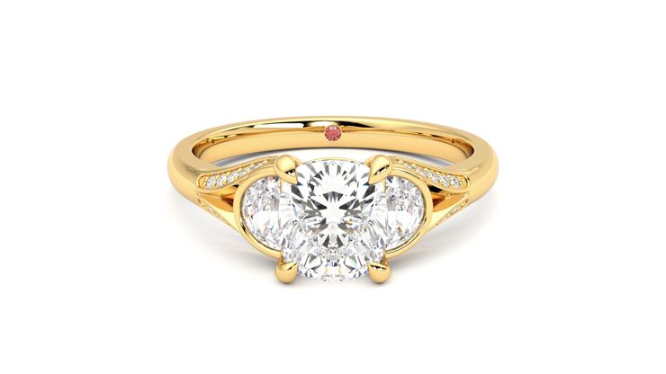 Taylor & Hart Luna Cushion Engagement Ring 360 degree image 0