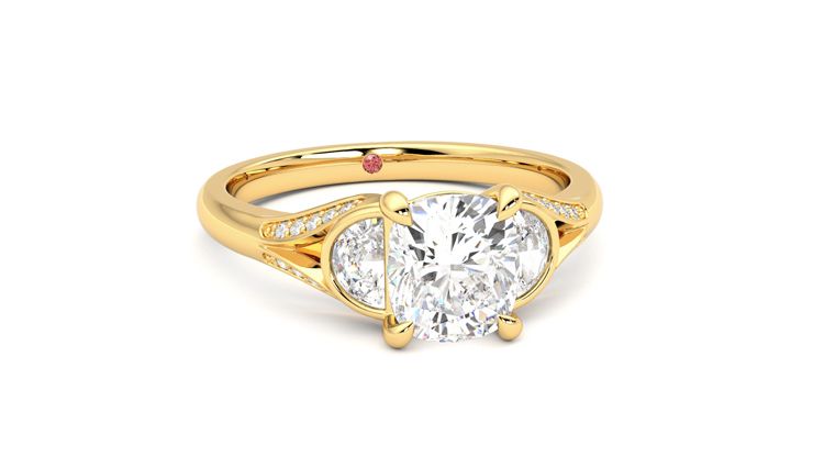 Taylor & Hart Luna Cushion Engagement Ring 360 degree image 3