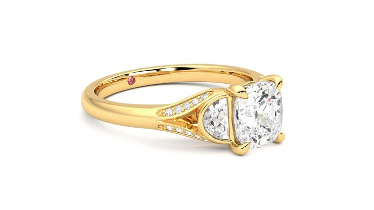 Taylor & Hart Luna Cushion Engagement Ring 360 degree image 6