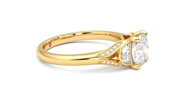 Taylor & Hart Luna Cushion Engagement Ring 360 degree image 8