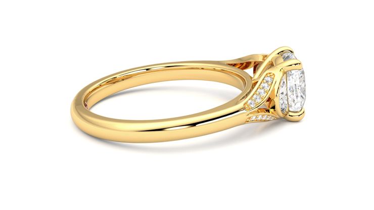 Taylor & Hart Luna Cushion Engagement Ring 360 degree image 10